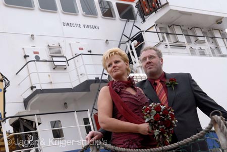 Scheveningse haven, op de boot